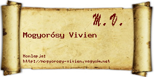 Mogyorósy Vivien névjegykártya