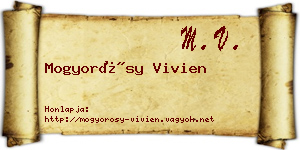 Mogyorósy Vivien névjegykártya